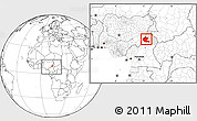 Blank Location Map of Faro, highlighted parent region, within the entire country