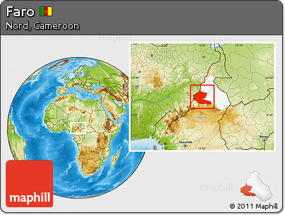 Physical Location Map of Faro, highlighted parent region