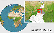 Satellite Location Map of Faro, highlighted country, highlighted parent region