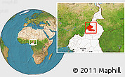 Satellite Location Map of Faro, highlighted country