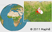 Satellite Location Map of Faro, highlighted parent region