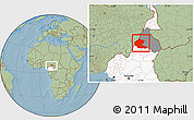 Savanna Style Location Map of Faro, highlighted country, highlighted parent region, hill shading