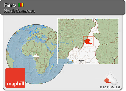 Savanna Style Location Map of Faro, highlighted country, hill shading