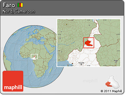 Savanna Style Location Map of Faro, highlighted country, hill shading