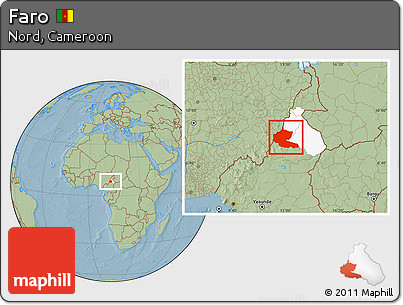 Savanna Style Location Map of Faro, highlighted parent region, hill shading
