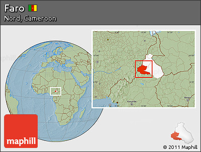 Savanna Style Location Map of Faro, highlighted parent region, hill shading
