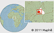 Savanna Style Location Map of Faro, highlighted parent region, hill shading