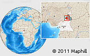 Shaded Relief Location Map of Faro, highlighted country, highlighted parent region, within the entire country