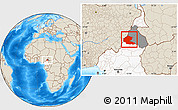 Shaded Relief Location Map of Faro, highlighted country, highlighted parent region