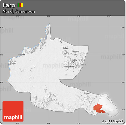 Gray Map of Faro, single color outside
