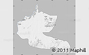 Gray Map of Faro, single color outside