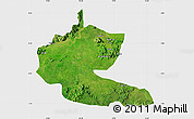 Satellite Map of Faro, single color outside