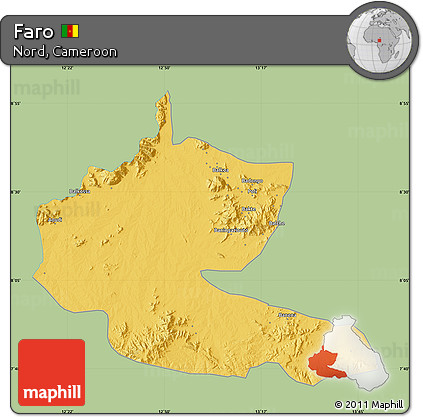 Savanna Style Map of Faro, single color outside