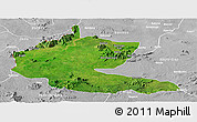 Satellite Panoramic Map of Faro, lighten, desaturated