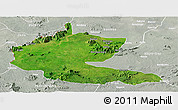Satellite Panoramic Map of Faro, lighten, semi-desaturated