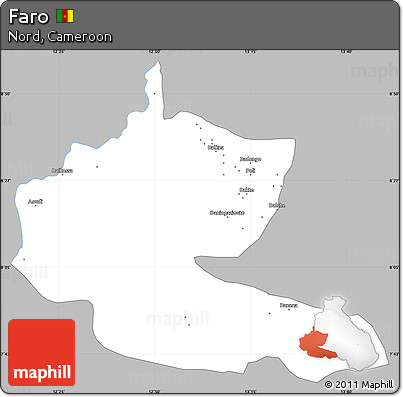 Gray Simple Map of Faro, single color outside