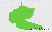 Political Simple Map of Faro, single color outside
