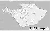 Gray 3D Map of Mayo-Louti, single color outside