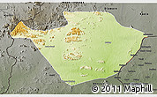 Physical 3D Map of Mayo-Louti, darken, semi-desaturated