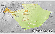 Physical 3D Map of Mayo-Louti, desaturated