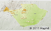 Physical 3D Map of Mayo-Louti, lighten, semi-desaturated