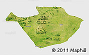 Satellite 3D Map of Mayo-Louti, single color outside