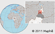 Gray Location Map of Mayo-Louti, highlighted country, highlighted parent region