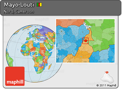 Political Location Map of Mayo-Louti