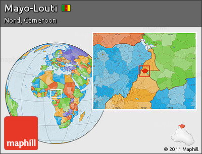 Political Location Map of Mayo-Louti