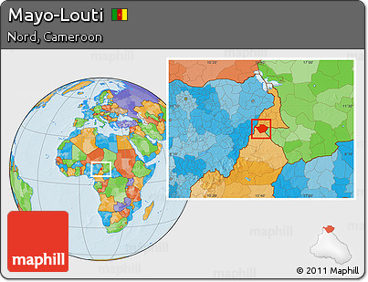 Political Location Map of Mayo-Louti