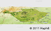 Satellite Panoramic Map of Mayo-Louti, physical outside