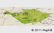 Satellite Panoramic Map of Mayo-Louti, shaded relief outside