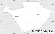 Silver Style Simple Map of Mayo-Louti, single color outside