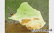 Physical 3D Map of Mayo-Rey, darken