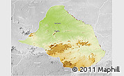 Physical 3D Map of Mayo-Rey, lighten, desaturated