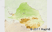 Physical 3D Map of Mayo-Rey, lighten