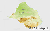 Physical 3D Map of Mayo-Rey, single color outside