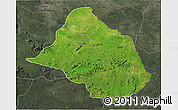 Satellite 3D Map of Mayo-Rey, darken, semi-desaturated