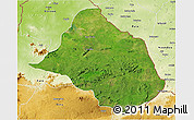 Satellite 3D Map of Mayo-Rey, physical outside