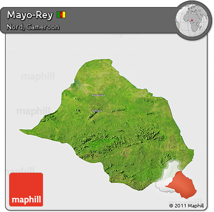 Satellite 3D Map of Mayo-Rey, single color outside