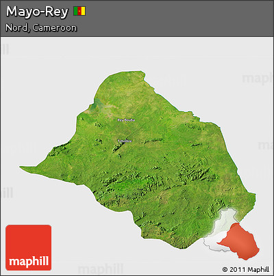 Satellite 3D Map of Mayo-Rey, single color outside