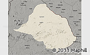 Shaded Relief 3D Map of Mayo-Rey, darken, semi-desaturated