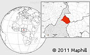 Blank Location Map of Mayo-Rey, highlighted country