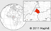 Blank Location Map of Mayo-Rey, highlighted parent region