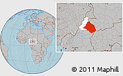 Gray Location Map of Mayo-Rey, highlighted parent region, hill shading