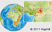 Physical Location Map of Mayo-Rey, highlighted parent region, within the entire country