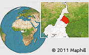 Satellite Location Map of Mayo-Rey, highlighted country