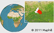 Satellite Location Map of Mayo-Rey, highlighted parent region