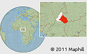 Savanna Style Location Map of Mayo-Rey, highlighted parent region, hill shading