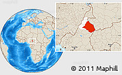 Shaded Relief Location Map of Mayo-Rey, highlighted parent region